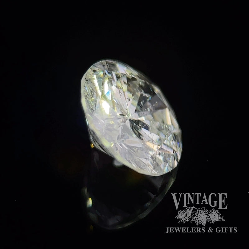 1.0 carat H color, I2 clarity, round brilliant natural diamond