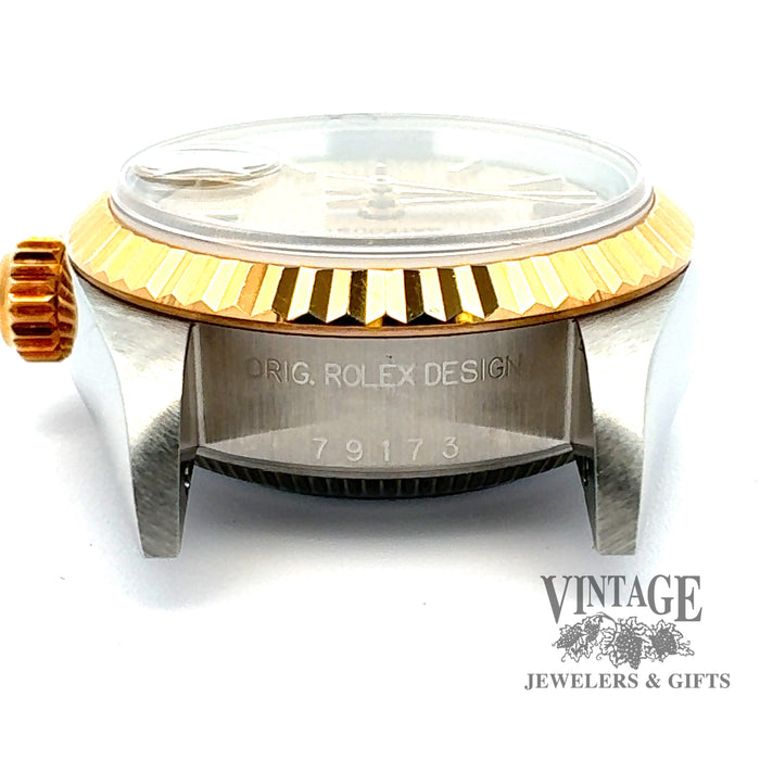 Ladies pre-owned Rolex stainless steel and 18ky gold Oyster perpetual datejust watch, inside lug