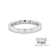 Diamond 14kw gold castle pave ring stacker bottom