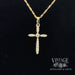 14 karat gold and diamond cross necklace