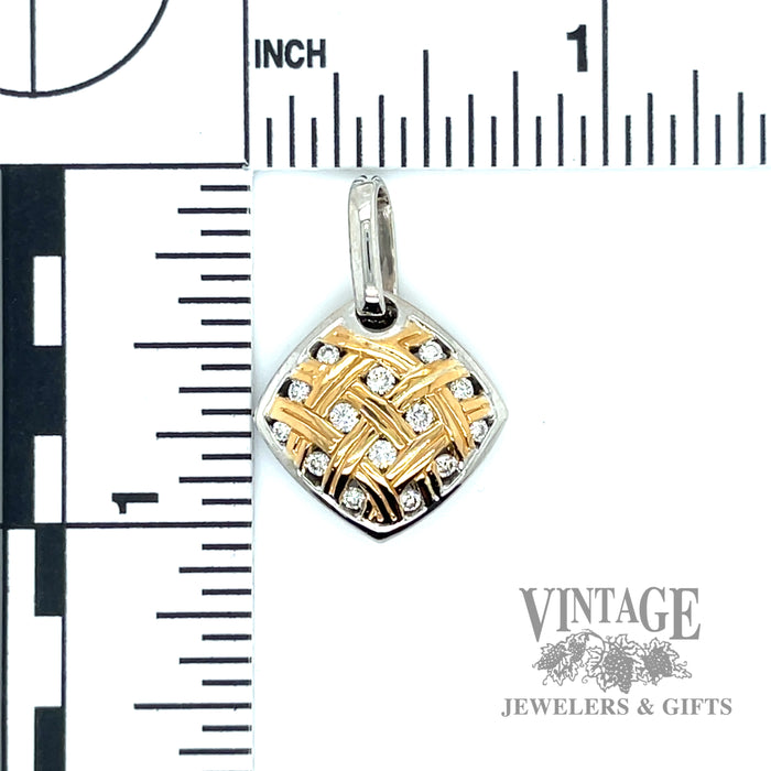 Bagley and Hotchkiss two tone gold and diamond pendant