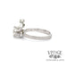 14kw gold .78ctw diamond vintage cluster ring, alternate side view