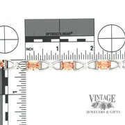 18kw gold Precious topaz and diamond estate bracelet with scale