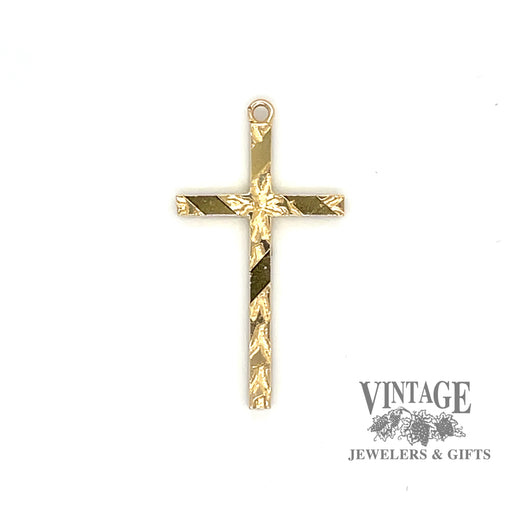 Vintage 9k gold cross pendant