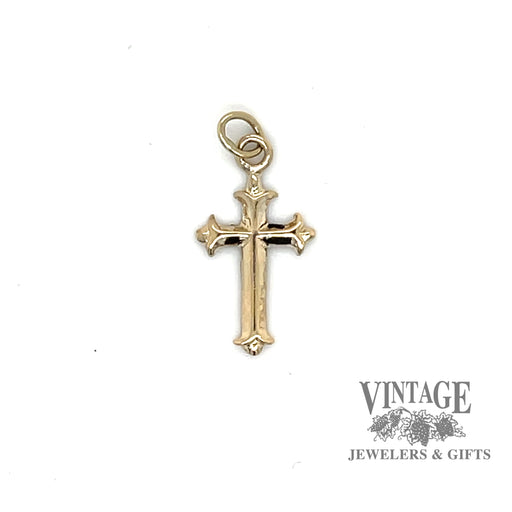 Small 14k gold Roman cross pendant