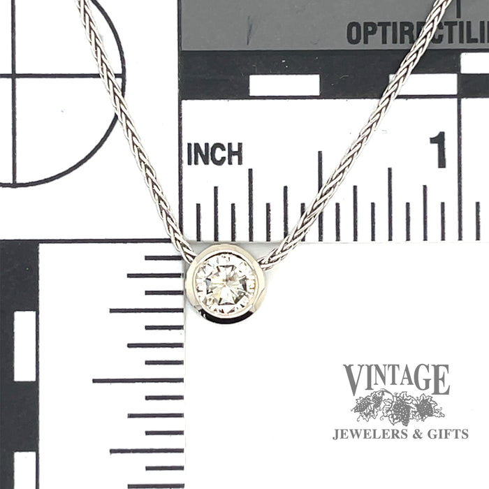 .72 ct natural diamond bezel slide 18”necklace scale