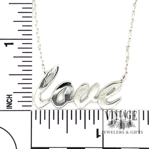 Love sterling silver necklace scale