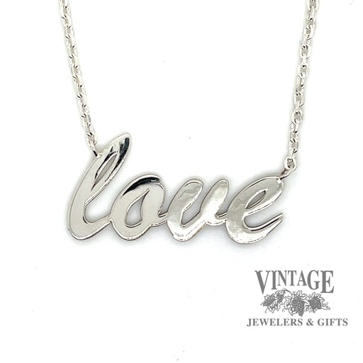 Love sterling silver necklace