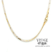 20” 14ky/w 1.8mm diamond cut curb chain