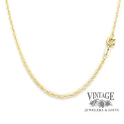 20” 18ky solid gold 2mm cable chain