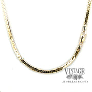 18” 14ky gold 3mm herringbone chain