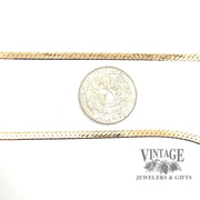 18” 14ky gold 3mm herringbone chain scale