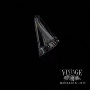 .57 carat, shield shaped, E color, VS2 clarity, natural diamond side