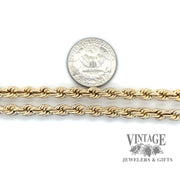 30" 14ky 5.8 mm thick semi solid rope chain scale