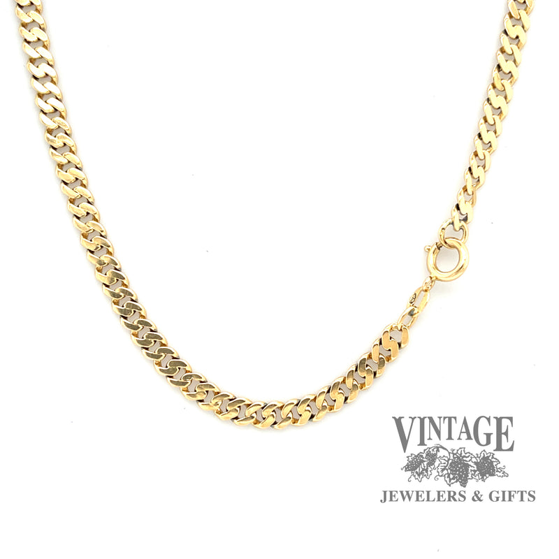 17” 18ky gold curb chain