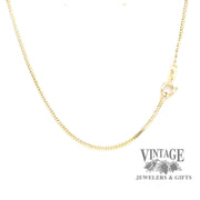 18” 14ky gold 1.25 mm wheat box chain necklace.