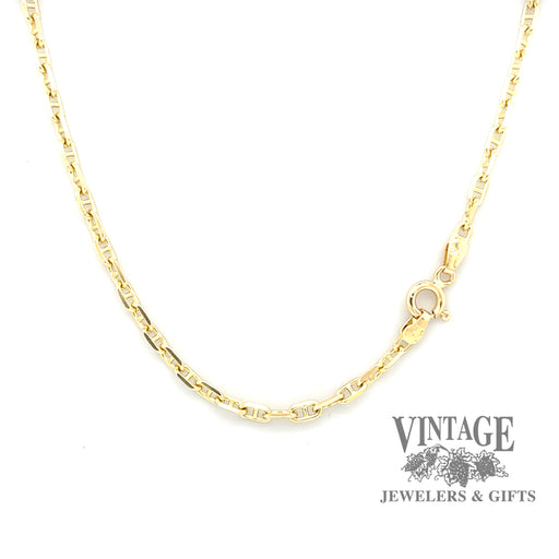 24” 14ky gold 2.8 mm anchor link chain necklace