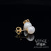 7 mm 14k gold akoya white pearl stud earrings