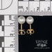 7 mm 14k gold akoya white pearl stud earrings scale