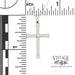 Diamond 14k white gold cross necklace scale