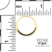 channel set 14 karat yellow gold and diamond ring scale