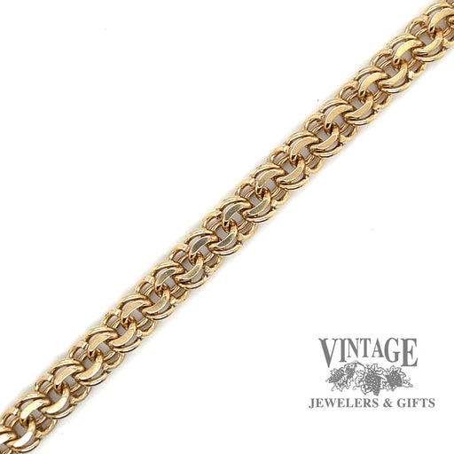 Vintage charm 14k gold bracelet
