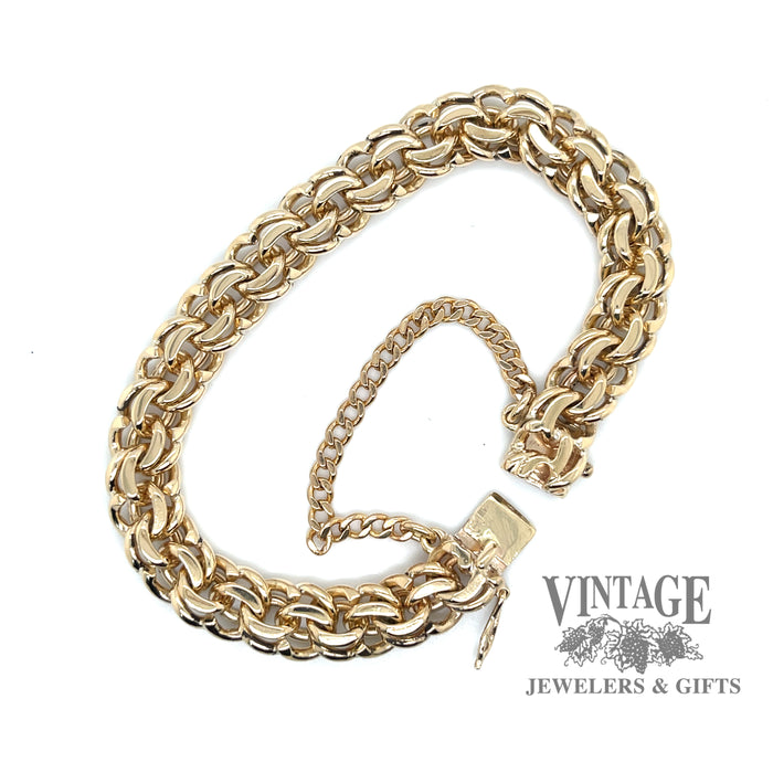 Vintage 14k solid gold charm bracelet