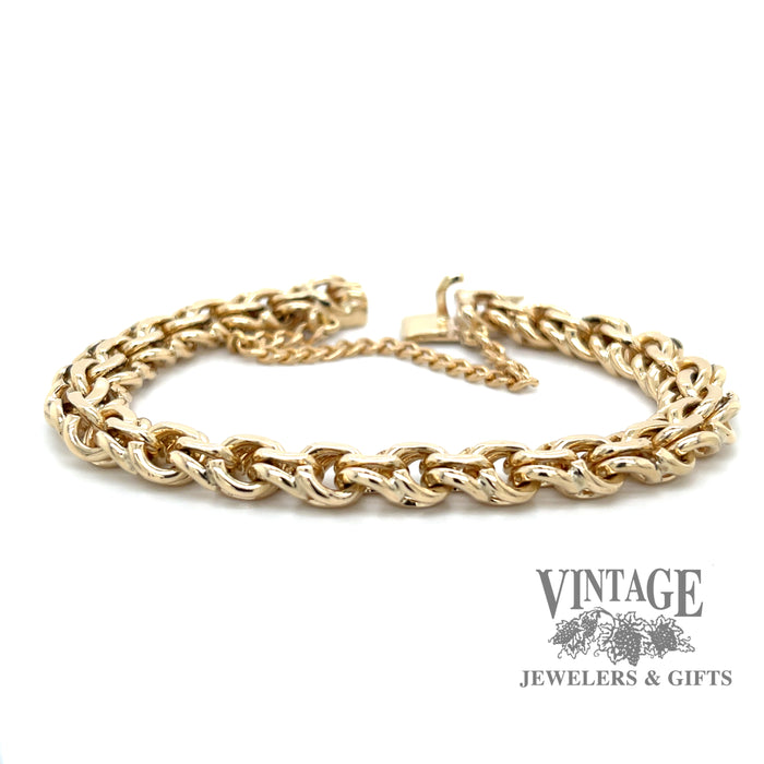 Vintage 14k solid gold charm bracelet