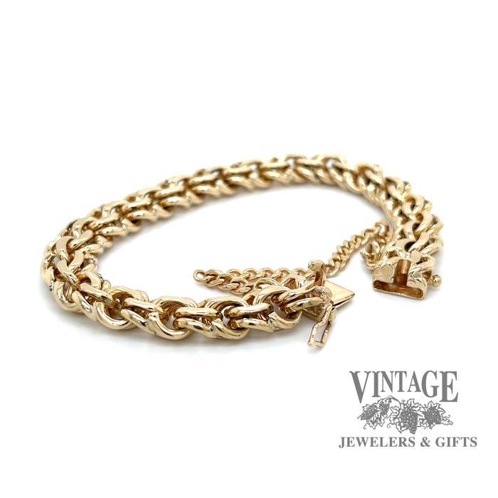 Vintage 14k solid gold charm bracelet