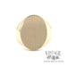 Oval large 14k solid gold signet ring