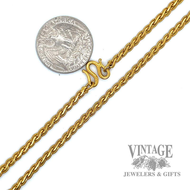 18” 24k gold chain necklace scale