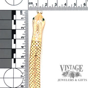18 karat yellow gold "coiled" Snake arm wrap bracelet, uncoiled with measurements
