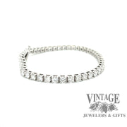 14 karat white gold 7 ctw natural diamond tennis bracelet