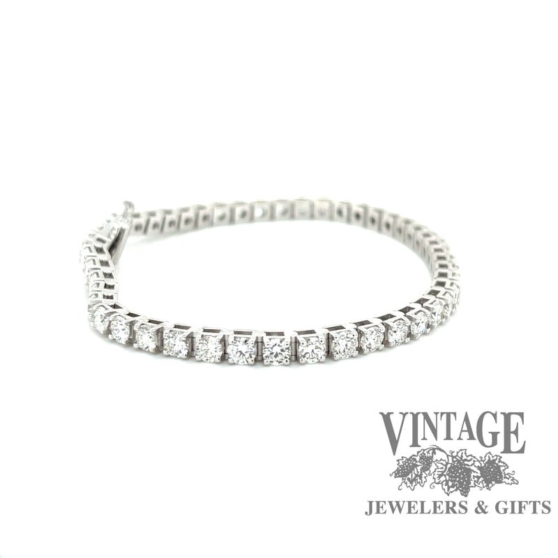 14 karat white gold 7 ctw natural diamond tennis bracelet