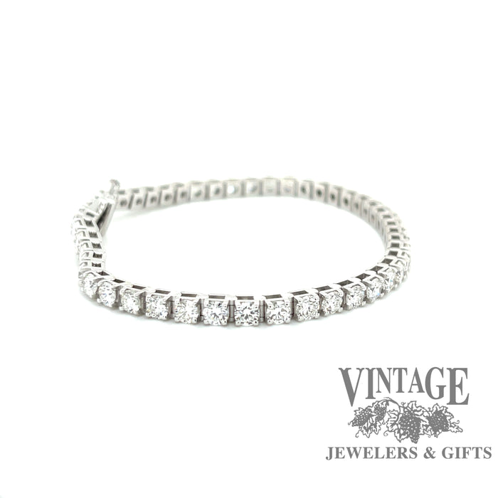 14 karat white gold 7 ctw natural diamond tennis bracelet