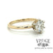 14 karat yellow gold 1.13 ct H-VS1 lab grown diamond solitaire ring, angled view