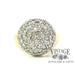 18 karat two tone gold domed 1 carat total weight diamond pave ring