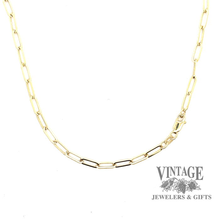 14ky gold 18” 3.2 mm Paperclip chain