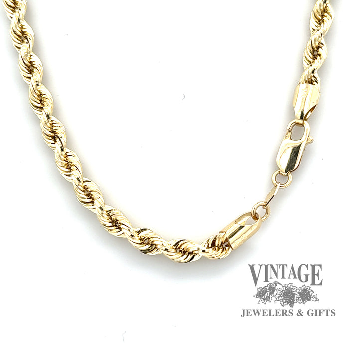 14ky gold 20” hollow rope 5.3m chain