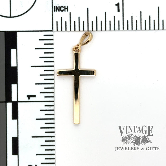 14ky gold cross pendant with scale