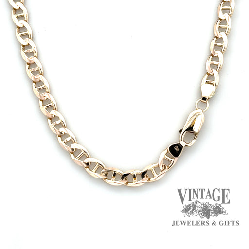 Large twisted/polished link 18ky gold 18” necklace