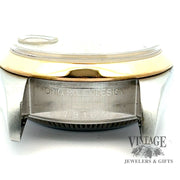 Ladies pre-owned Rolex oyster perpetual datejust stainless steel and 18ky gold watch, inside lug