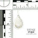 Teardrop shaped natural diamond pave 14KW gold pendant scale
