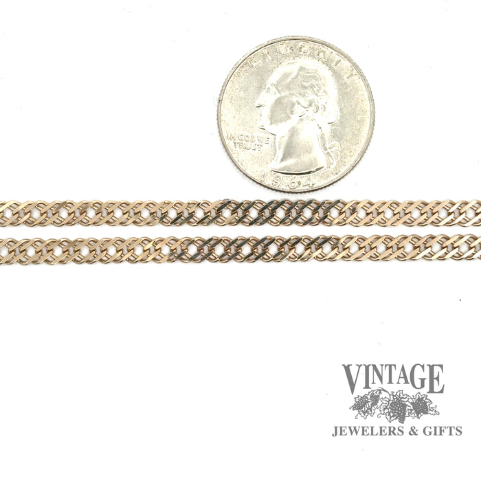 20” open herringbone 14ky gold chain
