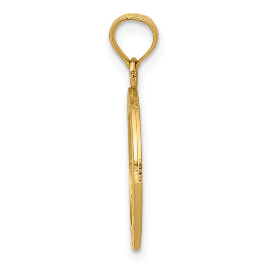 St Michael 14k solid gold pendant 15mm