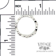 Marquise/round 14kw gold and diamond ring band scale