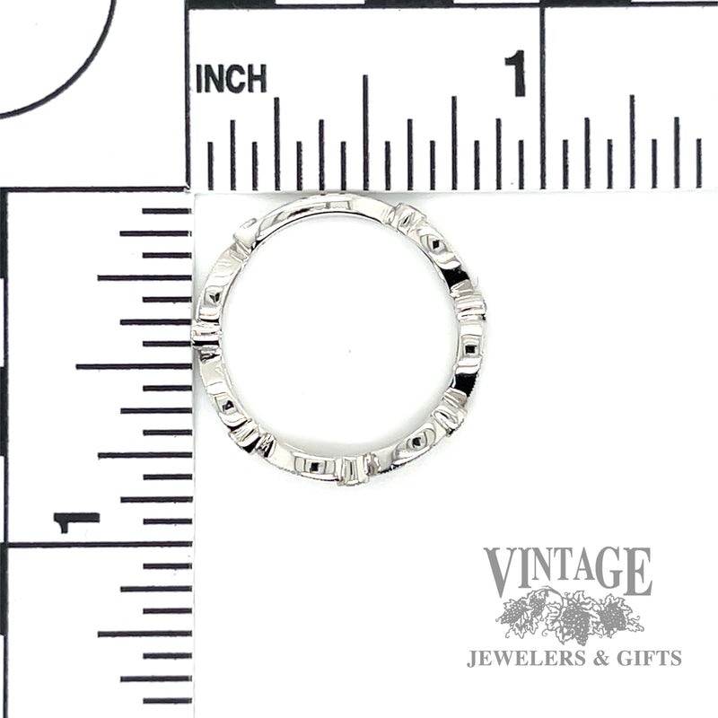 Marquise/round 14kw gold and diamond ring band scale