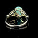 Crystal opal and diamond 14k gold ring bottom