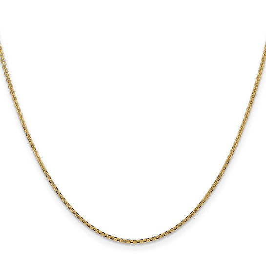 16" yellow gold 1.45 mm cable chain