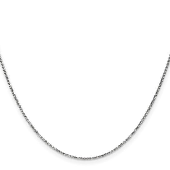 20" 14K white gold 1.0 mm cable chain